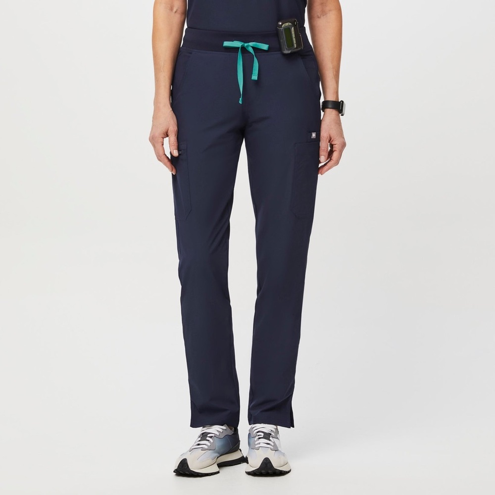 Figs Yola FREEx Lined Navy Skinny Scrub Pants 2.0 Size Large Tall
